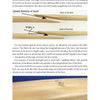 Learn to craft a wooden longbow with "Teaching the Bow to Bend" by Schiffer Publishing, Ltd., featuring two photos: one labels growth rings and angles, the other displays a stave with a continuous growth ring at the back.