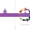 The Carry Me Crystals—Chakra Clearing & Oracle Card Deck by Schiffer Publishing, Ltd. features colorful crystals above the title on a white cover with a purple band; the back shows a meditating figure, perfect for an oracle deck.