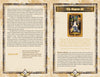 A two-page parchment-style spread from Schiffer Publishing, Ltd.’s The Illuminati Tarot showcases The Empress III card with descriptive text, a Yolanda d’Aragón quote, and a Keywords section in the lower left corner.