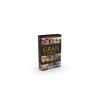 The Grail Tarot by Schiffer Publishing, Ltd. is a boxed set featuring medieval-themed cards with gold lettering on a black background and vibrant imagery inspired by the Knights Templar on the front and sides.
