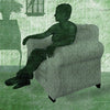 A green-toned illustration from Rainbow Kipper by Schiffer Publishing, Ltd. depicts a woman in an armchair, with a plant on a table and a birdcage behind her. "6 Kind Lady" is written below, inspired by classic fortune-telling cards.