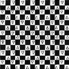 The Outsider Art Tarot by Schiffer Publishing, Ltd. features a black and white checkerboard pattern with each square displaying a small outlined triangle pointing down, creating a unique tarot deck inspired by outsider art.