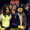 Five men pose on AC/DC’s “Highway to Hell” cover—one in a schoolboy outfit with devil horns. This iconic image is featured in *The Art of Metal* by Schiffer Publishing, Ltd., showcasing the genre's legendary album artwork.