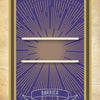 The Sigils playing card by Schiffer Publishing, Ltd. features a purple and gold starburst, two beige bars, a “BARRIER” banner at the bottom, and intricate sigils on the decorative textured border.