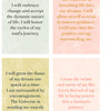 Field Guide to the Soul by Schiffer Publishing, Ltd. features four pastel affirmation cards with mindful meditations and uplifting messages—embracing change, trusting the universe, seeking guidance, and finding encouragement.