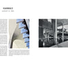 A two-page spread from *Capitol America* by Schiffer Publishing, Ltd. highlights Hawai'i's statehood, American architecture, a close-up of concrete columns, and a nighttime black-and-white photo of Hawaii State Capitol with its reflecting pool.