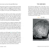 A book page from The Time Changer's Tarot by Schiffer Publishing, Ltd. features tarot guidance text and an illustration labeled FIG. 5. Cairn Holy, depicting a circular stone formation with stacked stones and hills in the background.
