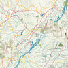 The "Atlas of Lost Paradises" by Schiffer Publishing, Ltd. features a detailed illustrated map with contour lines, colored roads and rivers, plus sketches of three castles near La Mazure, Durestal, and southeast by La Lézanne.
