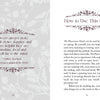 A two-page spread from The Flowerwise Oracle by Schiffer Publishing, Ltd. shows a floral background with a Luther Burbank quote on the left and "How to Use This Deck" oracle card instructions on the right.
