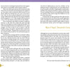A two-page spread from "The Crystal Spirit Talking Board and Guidebook" by Schiffer Publishing, Ltd. features black text on white pages, gold accents at the bottom, a purple patterned top border, and a gold-highlighted crystal-inspired heading.