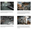 A layout of eight labeled photos from Schiffer Publishing, Ltd.’s M48 Patton shows interior and exterior views of sights, periscopes, and gunner’s positions, with descriptive text for each image.
