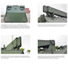 A photo collage of eight USMC Tracked Amphibious Vehicles by Schiffer Publishing, Ltd. displays green armored panels, tracks, and mechanical arms outdoors—ideal for military vehicle or Marine Corps enthusiasts. Each image includes informational text below.