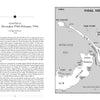 A spread from South Pacific Air War by Schiffer Publishing, Ltd. shows text about Rabaul in the New Guinea campaign on the left and a black-and-white map of northeastern New Guinea, New Britain, and nearby islands, highlighting Rabaul and Kavieng, on the right.