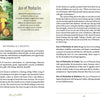 The Westwood Tarot by Schiffer Publishing, Ltd. includes an Ace of Pentacles guidebook with a fairy door in a tree, mushrooms, golden coins, and offers card meanings, keywords, and interpretations for love, career, and wellness.