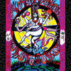 The Vedic Tarot by Schiffer Publishing, Ltd. features the Wheel of Karma card with a deity dancing in a flaming wheel of red snakes, symbolic markings, and vibrant background. The number 10 and text नटराज are at the bottom.