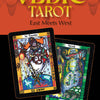 The Vedic Tarot by Schiffer Publishing, Ltd. features a black and orange cover with two vibrant tarot cards—The Traveller and Hermit—blending Eastern spirituality with Western Tarot tradition.