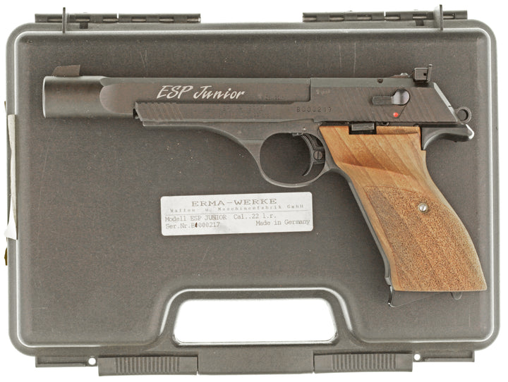 A copy of "ERMA: Erfurter Maschinenfabrik, 1924–2003, Vol. 2" by Schiffer Publishing, Ltd. rests on a surface, its cover showcasing details about ERMA's German firearm manufacturing history.