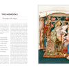 The Atlas of Lost Civilizations by Schiffer Publishing, Ltd. explores ancient cultures with images like a Mongol yurt interior adorned with animal skulls, masks, weapons, textiles, baskets, a sculpted face, and instruments on a lattice wall.
