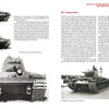Armored Forces of Russia and the Soviet Union by Schiffer Publishing, Ltd. features black-and-white photos of Soviet tanks like the KV-1 and T-34, plus WWII text on the KV-1’s design; side and front views include shots with soldiers on roads.