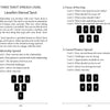 A two-page spread from Lieselle's Eternal Tarot by Schiffer Publishing, Ltd. features three Tarot spreads—Relationship, Focus of the Day, and Career/Finance—with numbered card positions and brief instructions.