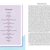 A two-page spread from Read Like a Queen by Schiffer Publishing, Ltd.: the left page shows a decorative contents with chapters on Tarot practice and card meanings; the right displays an Introduction in serif font with a blue patterned bottom border.