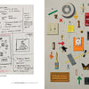 Left: A sketchbook page with notes, diagrams, and a website layout. Right: Still-life objects—switches, fire alarm, keys—evoke the realistic style of Robert C. Jackson by Schiffer Publishing, Ltd.