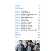 The table of contents from "Apollo 8 in Photographs" by Schiffer Publishing, Ltd. lists manned spaceflight missions from 1966–1969, with an archival photo of three smiling astronauts in blue jumpsuits at the bottom of the page.