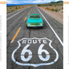 Capture the spirit of Route 66 with "Get Your Pics on Route 66" by Schiffer Publishing, Ltd.—featuring stunning photography of vintage cars, open desert, and mountains beneath clear blue skies. Perfect for Route 66 enthusiasts.