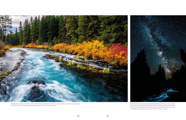 Experience the beauty of Oregon Waterfalls by Schiffer Publishing, Ltd.—ideal for travel lovers and waterfall photography fans exploring scenic river forests.