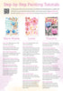 The Schiffer Publishing, Ltd. Watercolor the Easy Way Paint-Your-Own Watercolor Cards Friends kit includes an instruction sheet with steps and a QR code to paint “Warm Wishes” (leaves), “Loved” (pink flowers/heart), and “Thankful for You” cards.