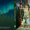 The front cover of The Liminal Woods Oracle by Schiffer Publishing, Ltd. depicts an owl perched on a branch overlooking a forest path lined with mushrooms and flowers. The spine and back display a northern lights sky illuminating dark pine trees, capturing the mystical charm of an enchanted forest.