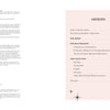 On the left, Dorothy's Girls by Schiffer Publishing, Ltd. features a copyright page with publishing details. Opposite, a pink contents page lists pin-up illustrations and sections with black star accents—styled like Frederick’s of Hollywood.