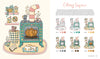 Enjoy The Very Cozy Coloring Book by Schiffer Publishing, Ltd., featuring a cozy scene with a teal wood stove, fire inside, coffee pot, books, yarn basket, mug, and sleeping cat—with a step-by-step coloring guide for relaxing illustrations.