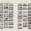 A two-page spread in Baseball Threads by Schiffer Publishing, Ltd. displays dozens of vintage black-and-white team photographs, each labeled with a year and team name; sections are separated by red labels highlighting different team regions. Capturing a remarkable slice of baseball history, many teams appear in classic pre-1900 baseball uniforms, evoking the sport’s earliest eras.