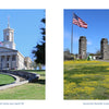 Two photos for the Nashville travel guide showing the Tennessee State Capitol and the historic stone ruins at Fort Negley Park.