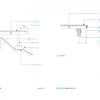 Technical drawing from "A Guide to Building Natural Swimming Pools" by Schiffer Publishing, Ltd. shows two timber deck cross-sections: one over water with labels, and one at the edge with built-in trough, dimensions, and material notes.