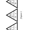 An illustration from The Numbers of Your Life (Schiffer Publishing, Ltd.): three black-trimmed triangles divided into nine numbered sections, some X-marked, with circled numbers—shown as Appendix Figure 1 at right.