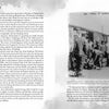 Two-page book spread from "Grim Shadows Falling" by Schiffer Publishing, Ltd.: Left page titled THE RAPE OF NANKING; right page shows uniformed soldiers in line near a building, evoking the true crime horror of this historic event.