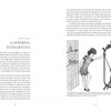 A two-page spread from Demons by Schiffer Publishing, Ltd.: Left page shows Chapter 12: Gathering Intelligence with opening text; right page features art of a demon hunter examining a girl inside an ornate mirror.