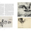 A two-page spread from Schiffer Publishing, Ltd.'s "Art From Cape Cod" features text on Cape Cod artist Frank Weston Benson on the left and three black-and-white bird illustrations—waterfowl and shorebirds—in natural settings on the right.