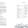 An open book from Schiffer Publishing, Ltd.'s "The Illustrated Delaware River" shows the copyright page and table of contents, with illustrated sailboats—perfect for exploring the river's history and stories.