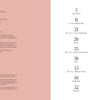 The table of contents of *Two Faced* by Schiffer Publishing, Ltd. lists topics like makeup skills, friendships, being transgender, ADHD, mental health, music, Q&A, and a glossary on a white page, next to a plain pink page.