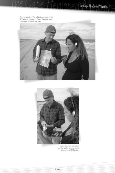 Two people stand on a beach with electronic devices and papers, investigating the paranormal. The ocean and sand set the stage for possible Delaware ghost stories, as featured in Ghosts of Delaware from Schiffer Publishing, Ltd.