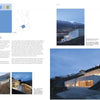 Discover architectural inspiration in Schiffer Publishing, Ltd.'s "Contemporary Home Design," featuring a modern mountainside concrete building at dusk, project details, and a location map—ideal for fans of innovative home design.
