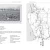 A black-and-white page from "French Units in the Waffen-SS" (Schiffer Publishing, Ltd.) shows soldiers—likely from the Charlemagne Division—near trees, and a WWII map labeled H. Gr. Weichsel with detailed units and equipment listings.