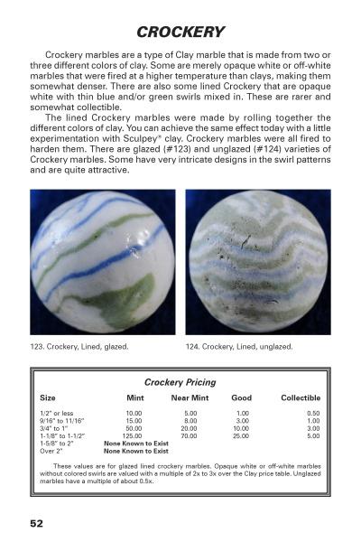 Marbles Identification and Price Guide: Crockery