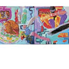 Icons & Symbols of the Borderland by Schiffer Publishing, Ltd. showcases a vibrant mural with Mexican and American symbols—eagle, horse, U.S. flag, portraits, and colorful text—blending cultural and political imagery from the borderlands.