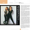An image from "Put the Needle on the Record" by Schiffer Publishing, Ltd. features Madonna’s Into the Groove 1980s single cover with Madonna and another woman posing; a side panel details its release and impact on '80s music history.