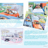 A collage inspired by "Camper & RV Humor" from Schiffer Publishing, Ltd. captures the adventurous spirit of travel through quirky RV and camper scenes.