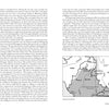 Two pages from "Famine, Sword, and Fire" by Schiffer Publishing, Ltd., feature text on WWII events in Asia, highlighting the Salween River battle, and a black-and-white map of India, Burma, and China with troop movements and occupied territories.